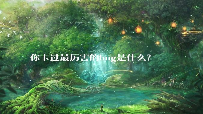 你卡过最厉害的bug是什么？
